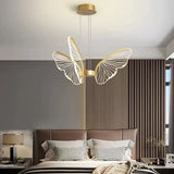 Goldene LED-Pendelleuchte Schmetterlingsdesign