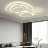 Moderne dimmbare LED Deckenleuchte in Weiß für das Wohnzimmer
