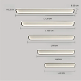 LED Deckenleuchte flach rechteckig, minimalistisches Design, Dimmbar