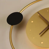 Moderne runde Wandleuchte mit Uhr für das Wohnzimmer