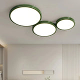 Moderne runde flache LED-Deckenleuchte, 3-flammig, für Wohnzimmer