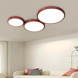 Moderne runde flache LED-Deckenleuchte, 3-flammig, für Wohnzimmer