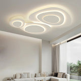 Moderne dimmbare LED Deckenleuchte in Weiß für das Wohnzimmer