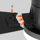 Moderner 3-flügeliger Deckenventilator mit Licht und Fernbedienung