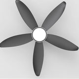 Moderner Deckenventilator mit Licht und Fernbedienung, 5 Flügel