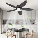 Moderner Deckenventilator mit Licht und Fernbedienung, 5 Flügel