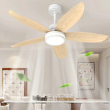 Moderner Deckenventilator mit Licht und Fernbedienung, 5 Flügel