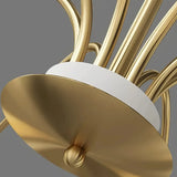 Moderner LED Kronleuchter in Gold für das Wohnzimmer