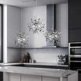 Sputnik Pendelleuchte LED aus Edelstahl im modernen Design