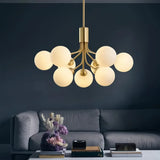 Moderner Kronleuchter aus Opalglas für das Wohnzimmer