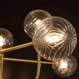 Moderner LED Sputnik Kronleuchter mit Glaskugeln für das Wohnzimmer