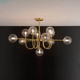 Moderner LED Sputnik Kronleuchter mit Glaskugeln für das Wohnzimmer