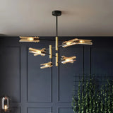 Moderner Sputnik Kronleuchter aus Metall und Glas für das Esszimmer