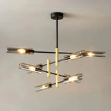 Moderner Sputnik Kronleuchter aus Metall und Glas für das Esszimmer