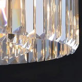 Moderner runder Kristall-Kronleuchter in Gold für Wohnzimmer