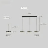 Moderne runde LED-Pendelleuchte für das Esszimmer, dimmbar