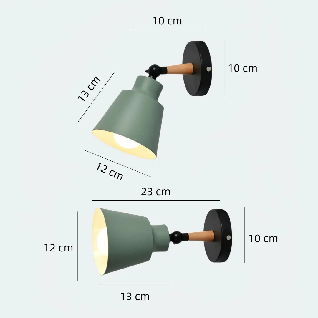 Maße der Wandleuchte: 18,5 cm hoch