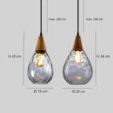 Pendelleuchte Glas Mundgeblasen Vintage für Esszimmer