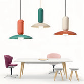 Nordische Pendelleuchte im Macaron-Stil aus Metall für das Esszimmer