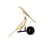 Zweiflammige Vogel-Wandleuchte in Gold