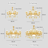 Vintage Kristall Hängekronleuchter Gold für Wohnzimmer