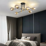 Moderne Mehrflammige LED-Deckenleuchte im Kugel-Design für das Wohnzimmer