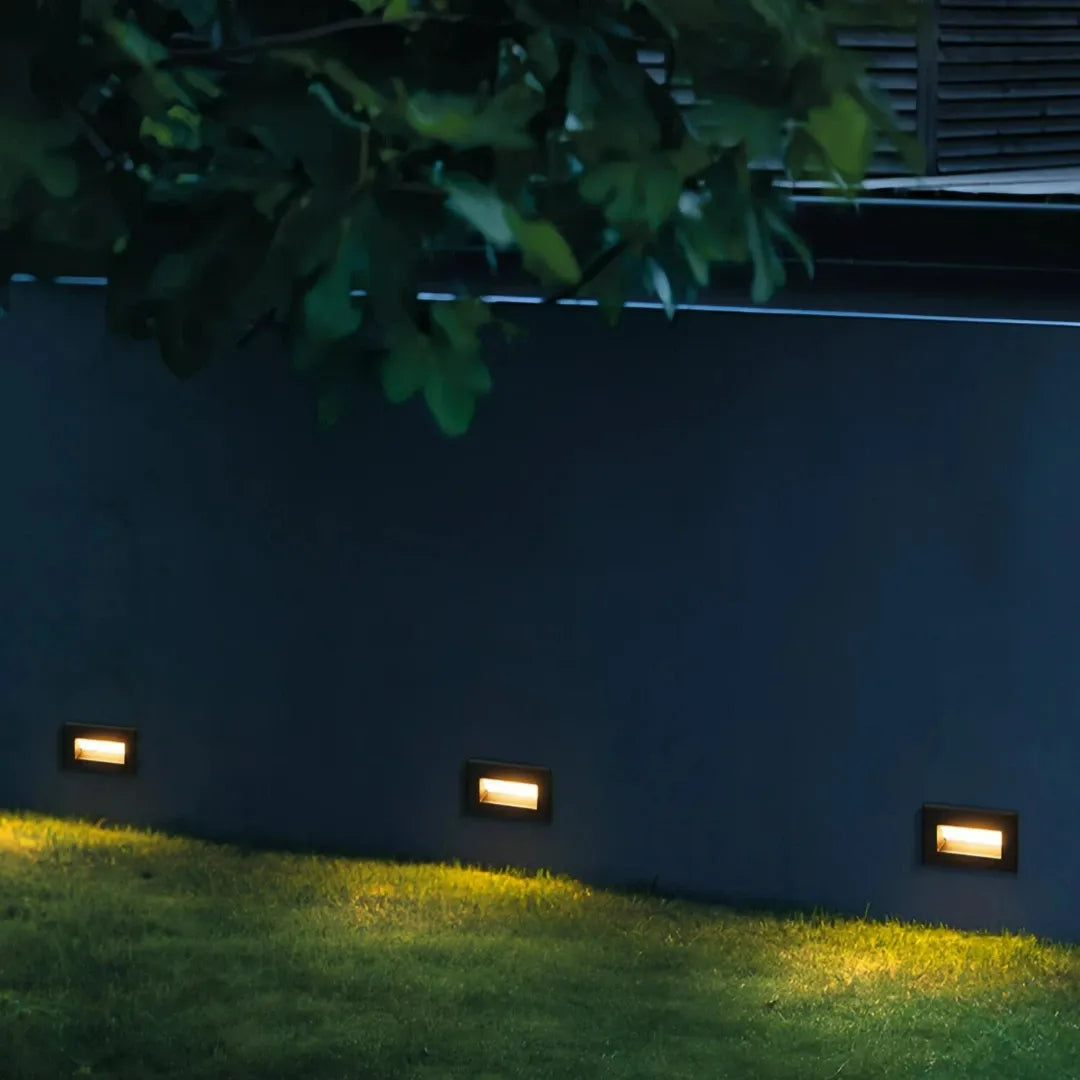 LED-Wandeinbauleuchte außen, Variante mit 9 cm Länge