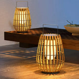 Rattan Außenstehleuchte Solar 40 cm
