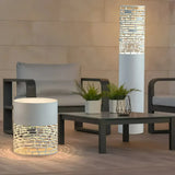 Weiße Outdoor-Stehlampe aus Edelstahl – IP54 für Garten und Terrasse