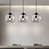 Pendelleuchte mundgeblasenes Glas Kugelform für Esszimmer