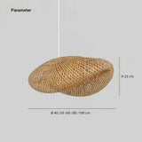 Pendelleuchte aus Rattan im skandinavischen Stil mit LED für den Esstisch