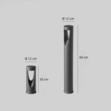 Pollerleuchte für den Garten – IP65 Außenleuchte aus Metall, Schwarz