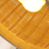 Rattan-Außenwandleuchte in Kürbisform, IP65