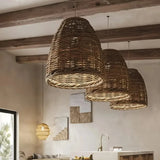 Rattan Hängelampe im Boho-Stil für Esszimmer