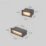 Rechteckige LED-Wandeinbauleuchte IP65 aus Metall für Außenbereich