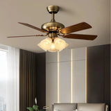 Retro-Deckenventilator mit Licht fürs Wohnzimmer