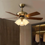 Retro-Deckenventilator mit Licht fürs Wohnzimmer
