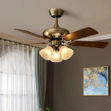 Retro-Deckenventilator mit Licht fürs Wohnzimmer