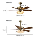 Retro-Deckenventilator mit Licht fürs Wohnzimmer