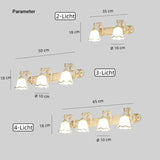 Retro Bad-Wandleuchte IP44, verstellbar – Blumendesign, 2–4-flammig