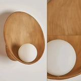 Runde Design-Wandleuchte im japanischen Stil für das Schlafzimmer