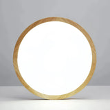 Runde LED Deckenlampe aus Holz im skandinavischen Stil, flach und dimmbar – ideal für Schlafzimmer