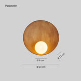 Runde Design-Wandleuchte im japanischen Stil für das Schlafzimmer