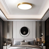 Moderne runde LED-Deckenleuchte aus Kupfer in Gold – dimmbar