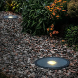 Runde Solar-Bodeneinbauleuchte für den Garten