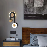 Runde Wandleuchte im skandinavischen Stil für Schlafzimmer
