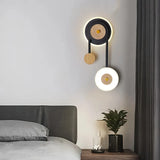 Runde Wandleuchte im skandinavischen Stil für Schlafzimmer