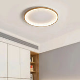 Flache LED-Deckenleuchte aus Holz, dimmbar, Ringdesign, für das Schlafzimmer