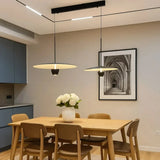 Moderne UFO Hängeleuchte für Esszimmer, höhenverstellbar, schwarz