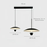 Moderne UFO Hängeleuchte für Esszimmer, höhenverstellbar, schwarz
